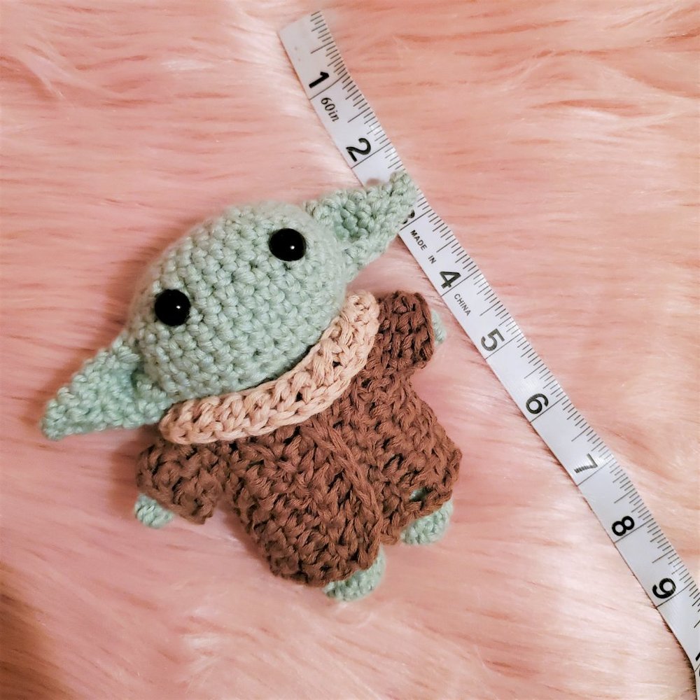 Hand Crocheted Baby Yoda Plush Amigurumi - Picture 9 of 9